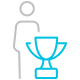 Human-with-trophy icon