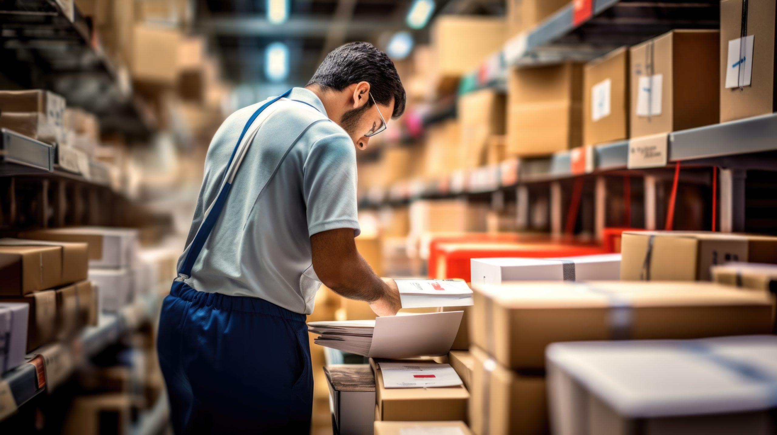 postman sorting mail