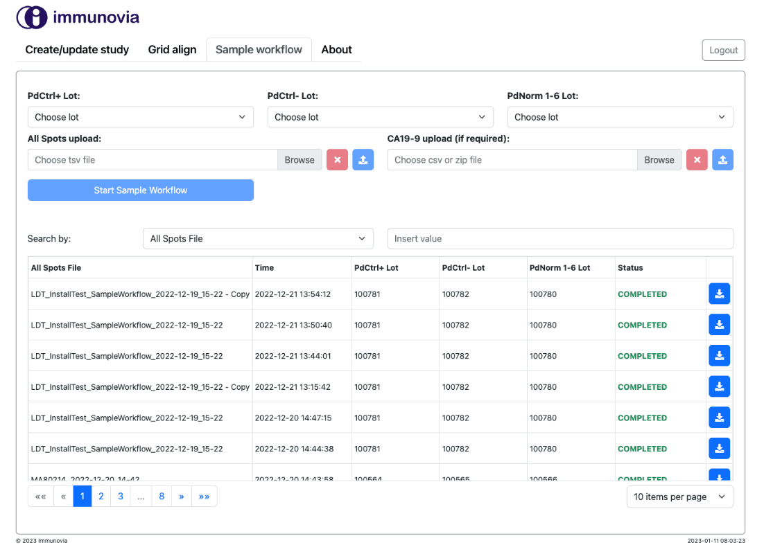 Immunovia app